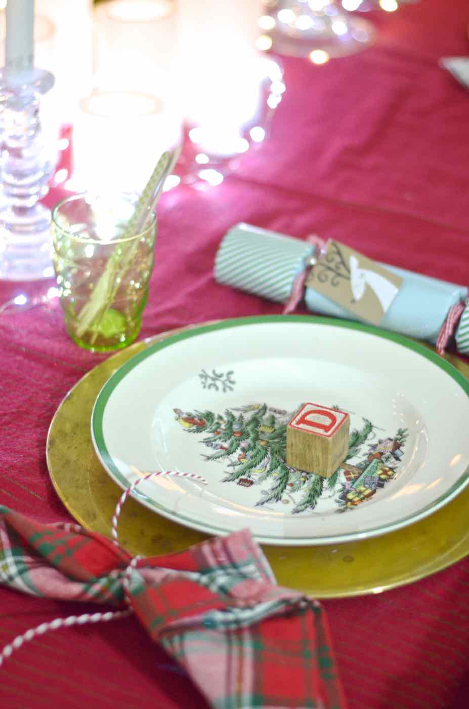 Christmas tablescape ready for children.