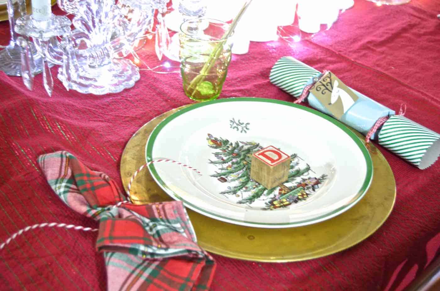 Christmas tablescape ready for children.