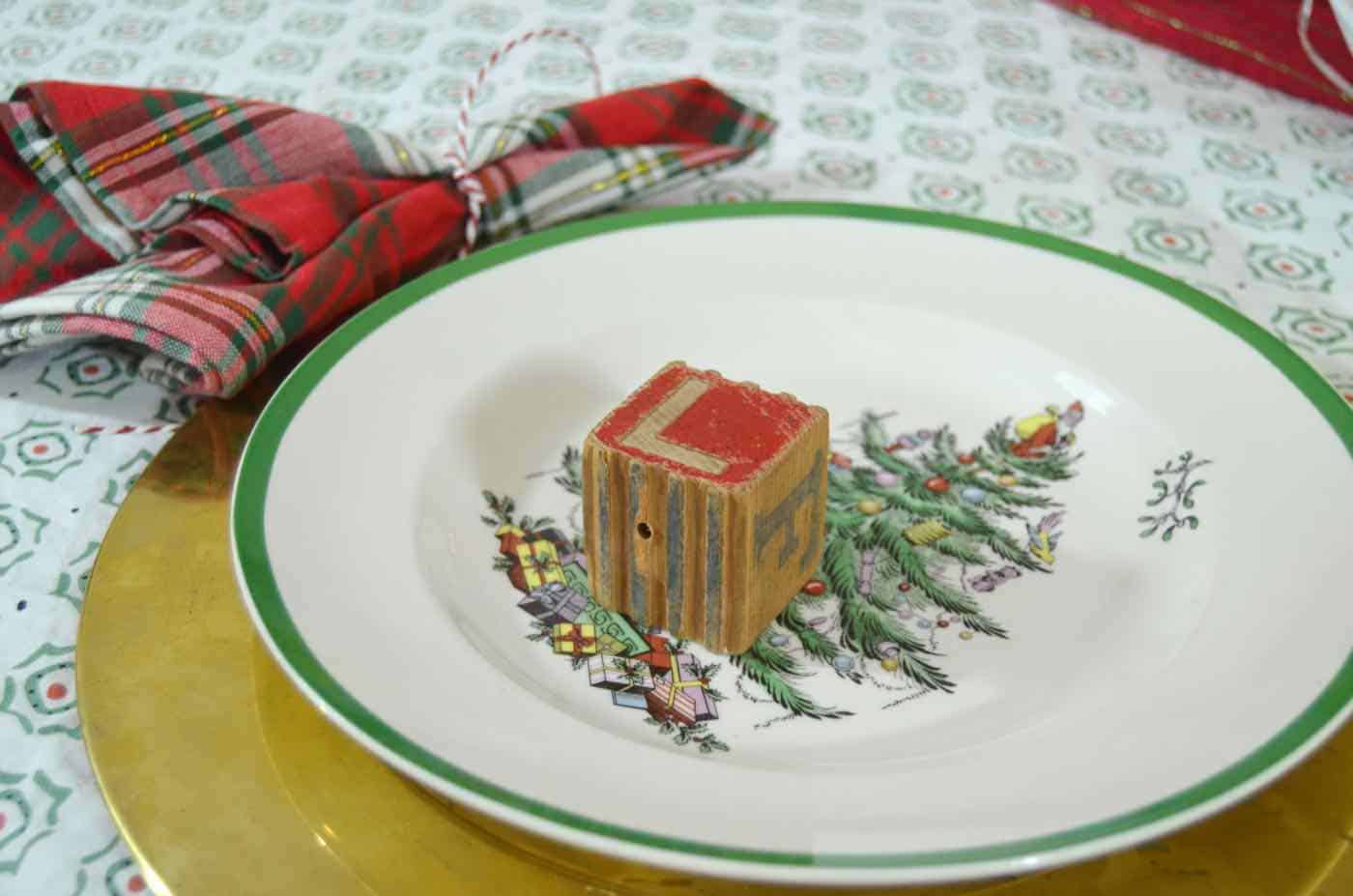 Christmas tablescape ready for children.