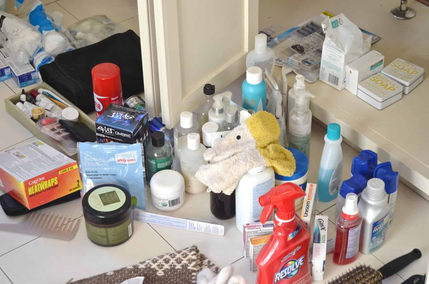 Ideas for wrangling all that clutter underneath your bathroom sink.