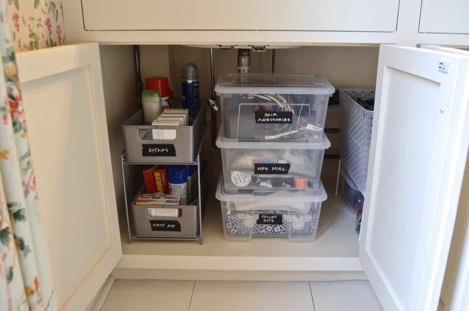 Under the Bathroom Sink Storage Solution