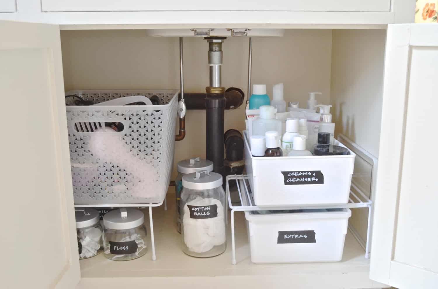 How to Organize Under a Bathroom Sink