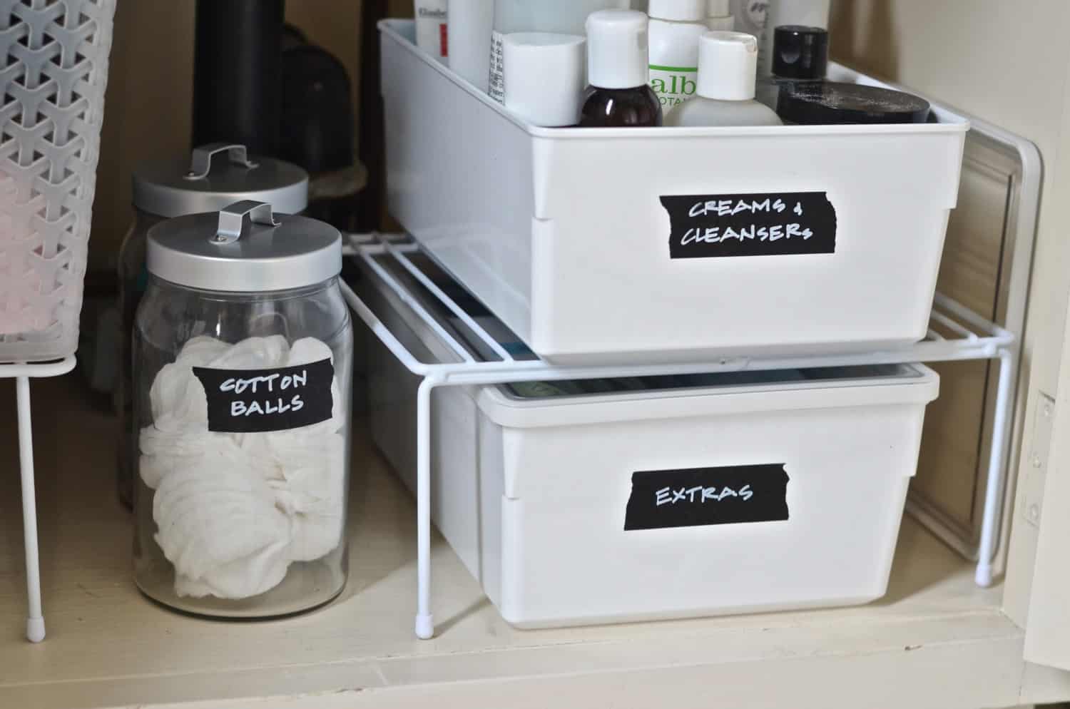 Ideas for wrangling all that clutter underneath your bathroom sink.
