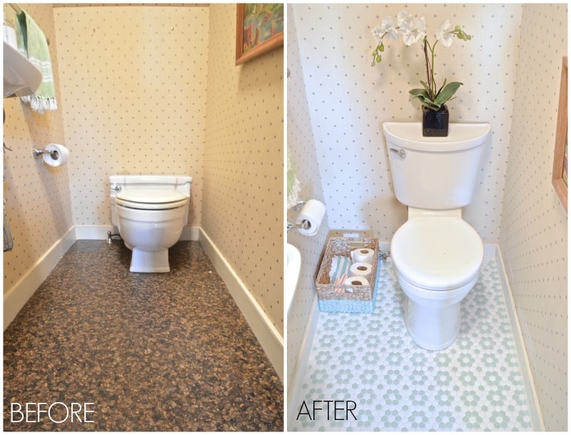 powder room before after