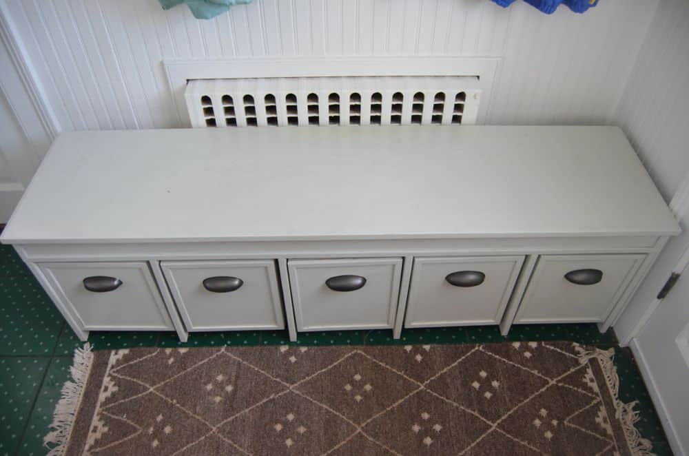 5-bin mudroom storage bench