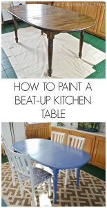 How to paint a beat-up old kitchen table
