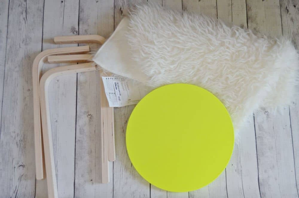 flokati stools materials