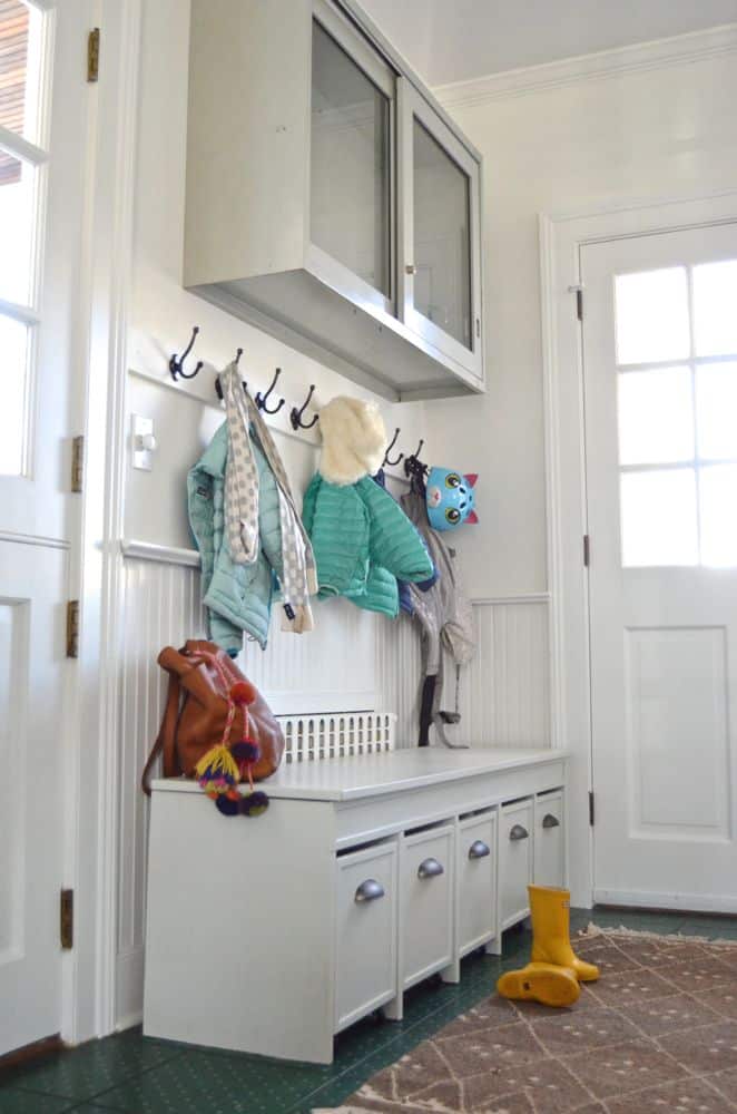 looking down hall at mudroom