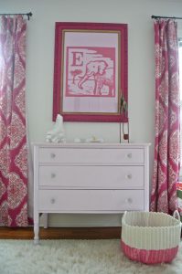 pink dresser in eleanor's room