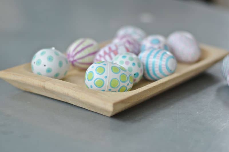 Hand painted plastic Easter Eggs.