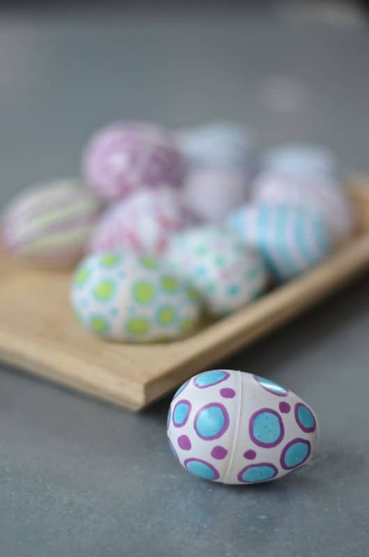 Hand painted plastic Easter Eggs.