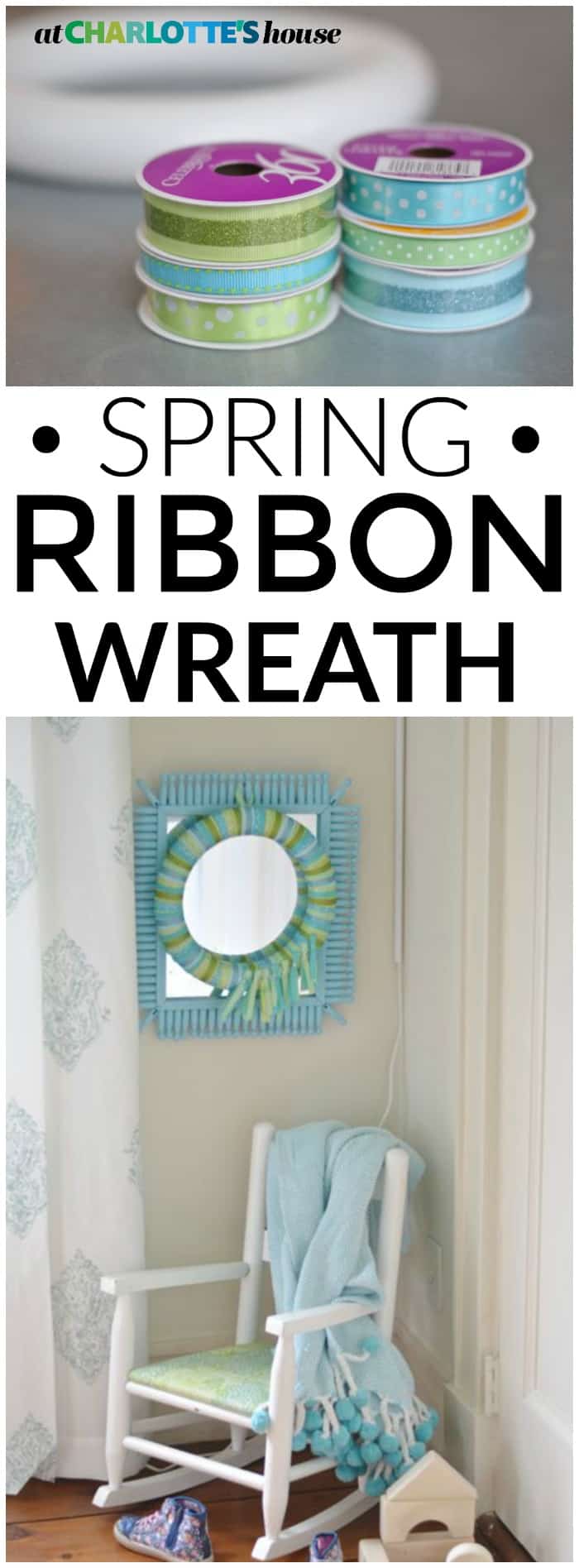 Make this easy and CHEAP wreath for spring in no time at all... loving the pattern in there!