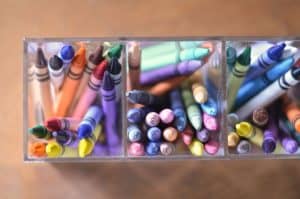 crayons on martha's desk