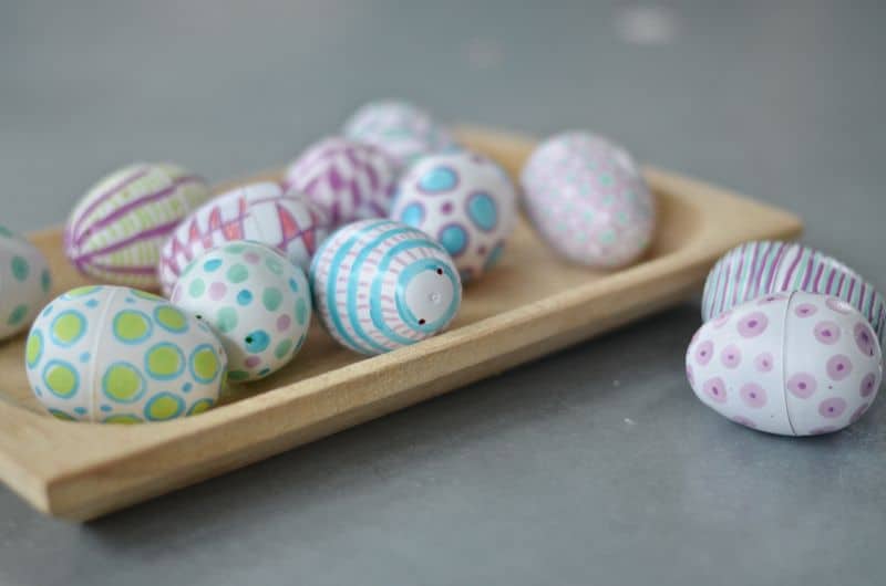 Hand painted plastic Easter Eggs.