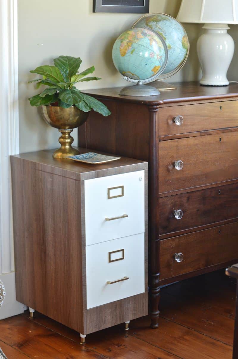 Finished Wood Grain File Cabinet At Charlotte S House