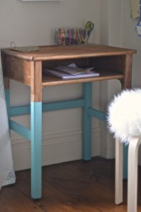 martha's desk with painted legs