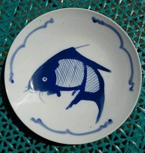 koi fish dinner plate