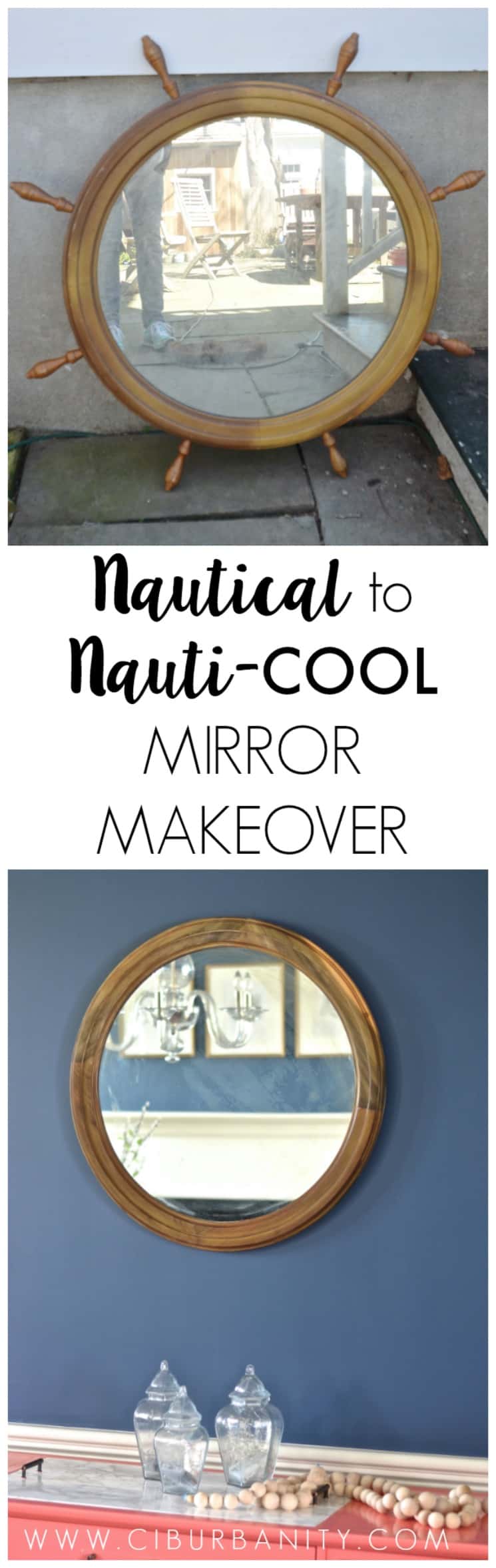 Nautical Mirror Makeover