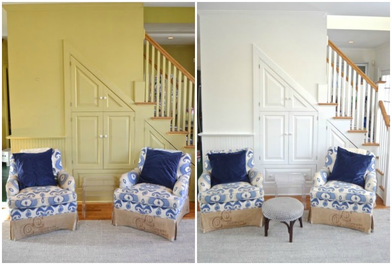 Paint behind family room chairs