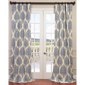 blue white curtains overstock