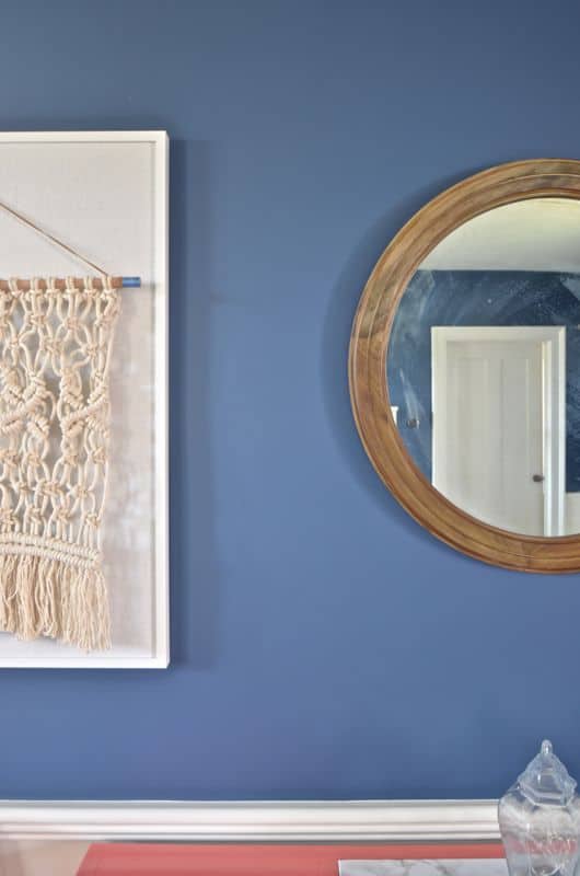 nautical mirror in dining room