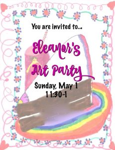 Fun arts and crafts birthday party with colorful decorations.