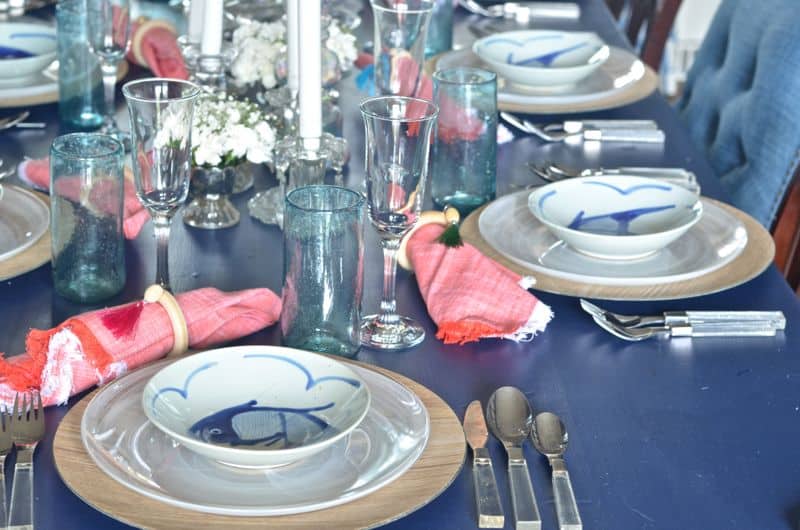 eclectic table setting