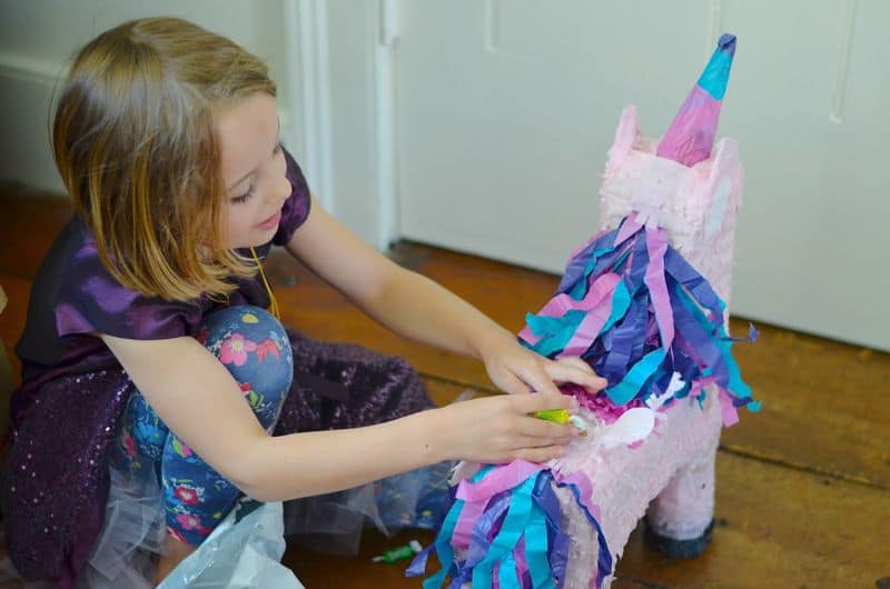 Fun arts and crafts birthday party with colorful decorations.