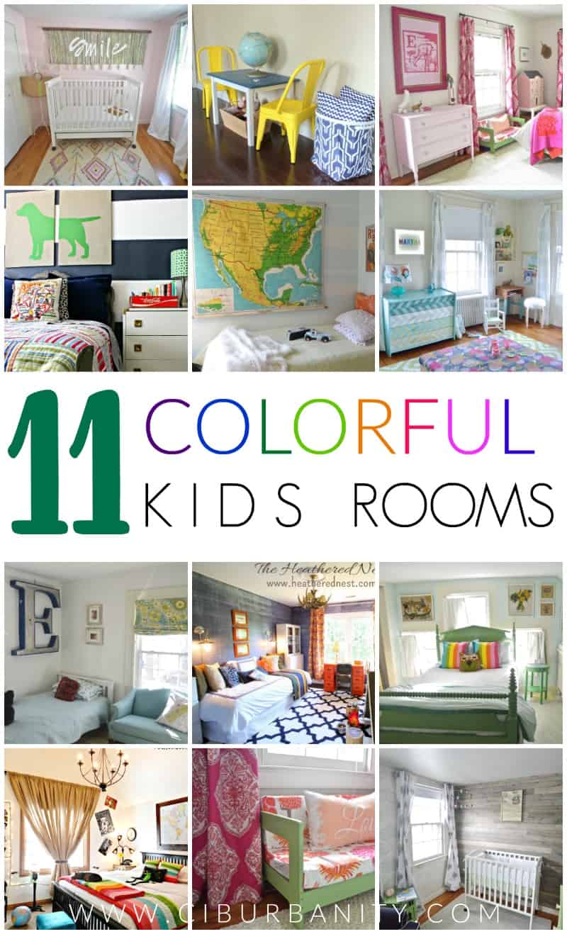 Colorful roundup of kids spaces from around the web.