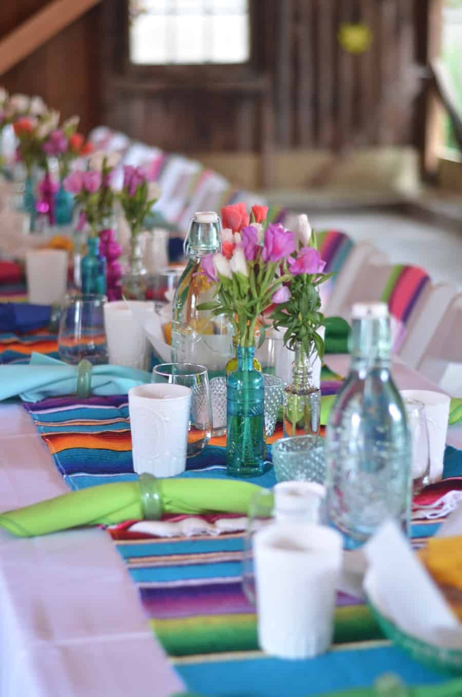 Decorating details to host a colorful rustic barn party.