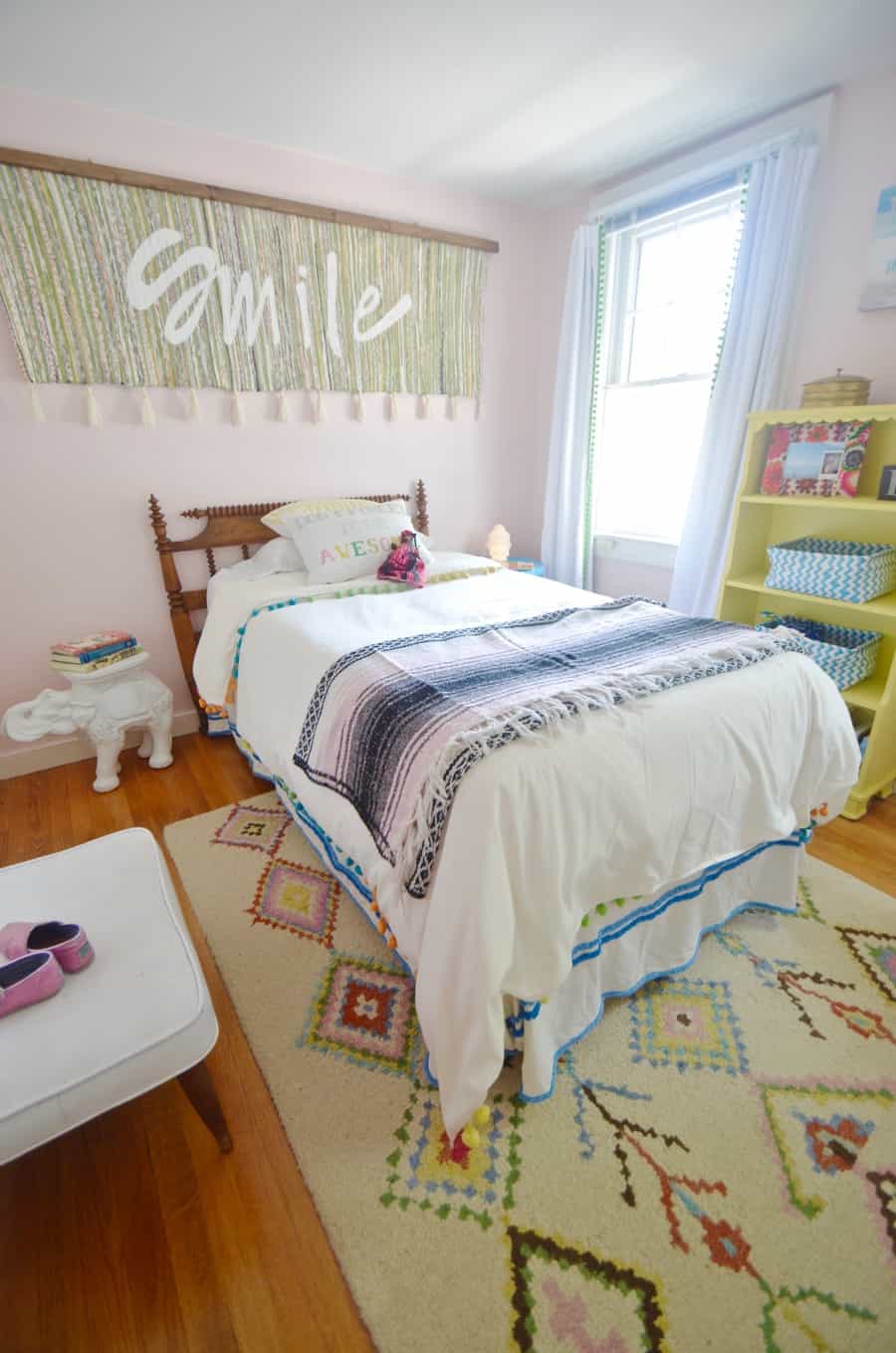 big girl bed in guest room