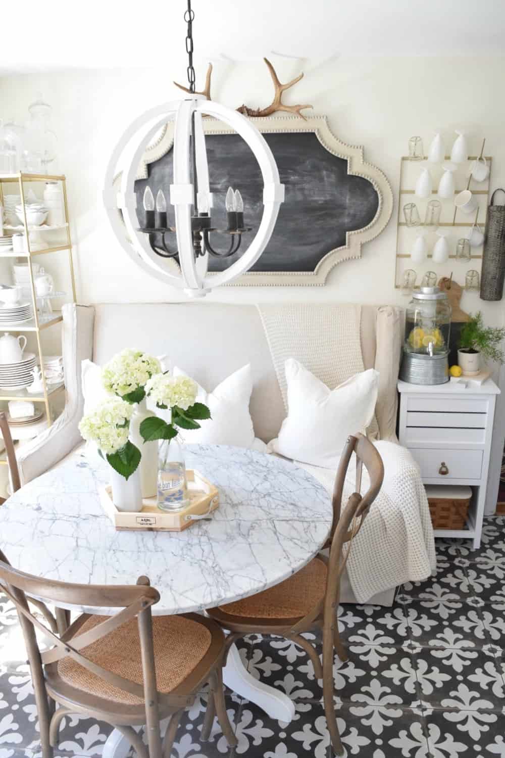 Banquette Style Seating in a Small Space - Nesting With Grace