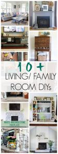 10+ projects about the most used room in the home! See these DIYs for the Living Room/ Family room.