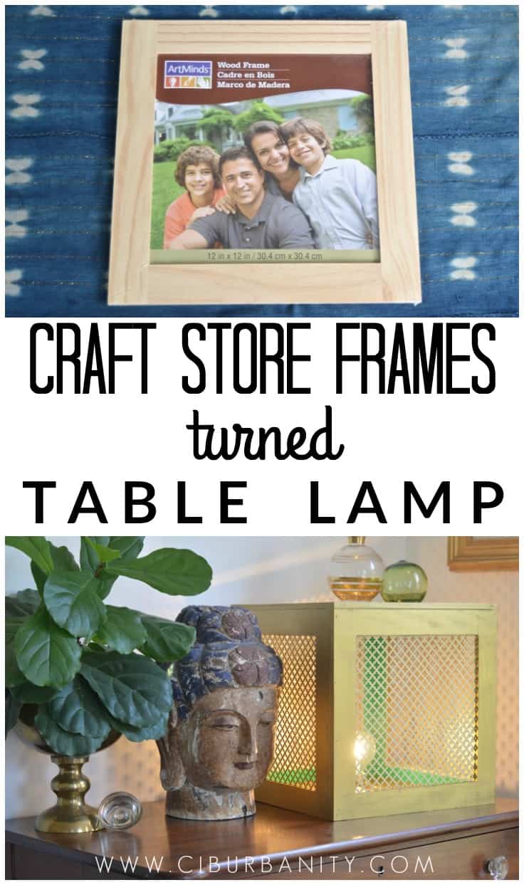 Simple craft store frames turned gold box light.