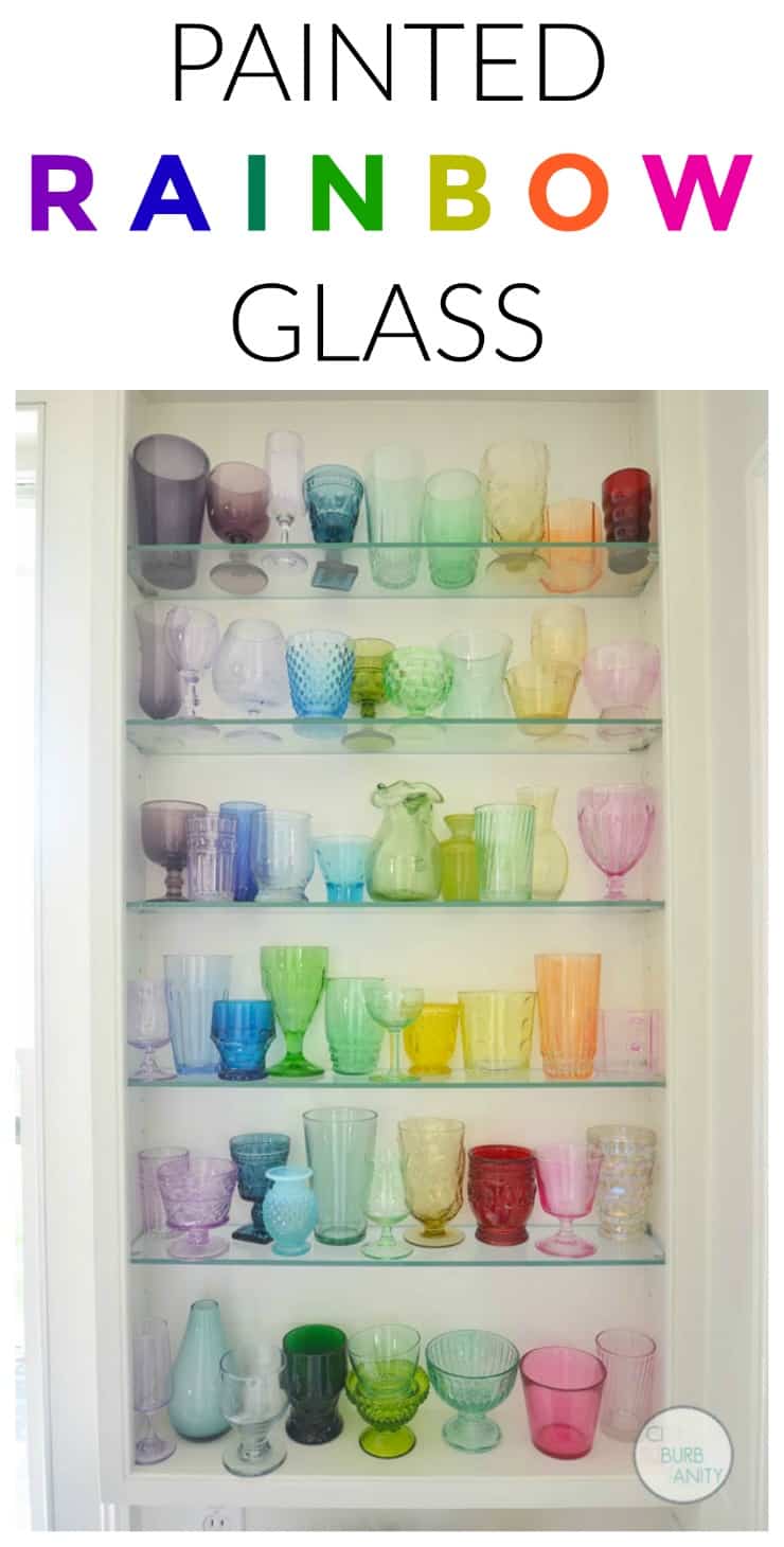 DIY rainbow glass collection