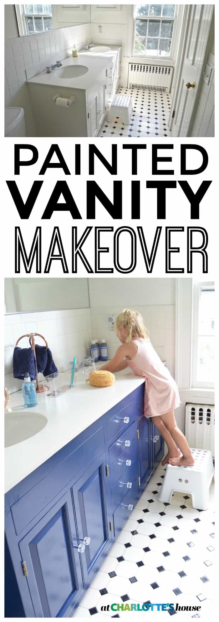 Complete vanity makeover for under $20 using this amazing paint!