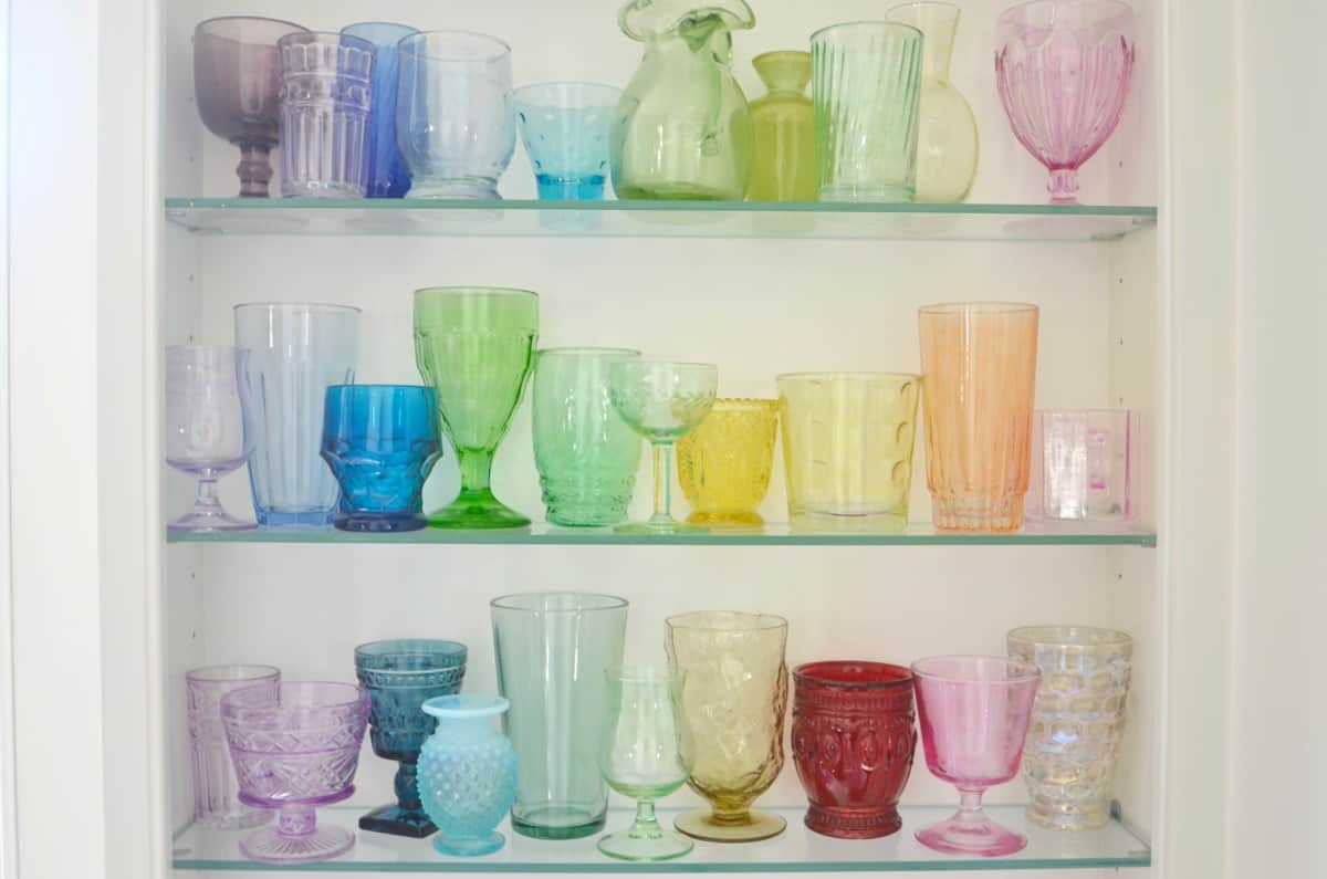 DIY rainbow glass collection