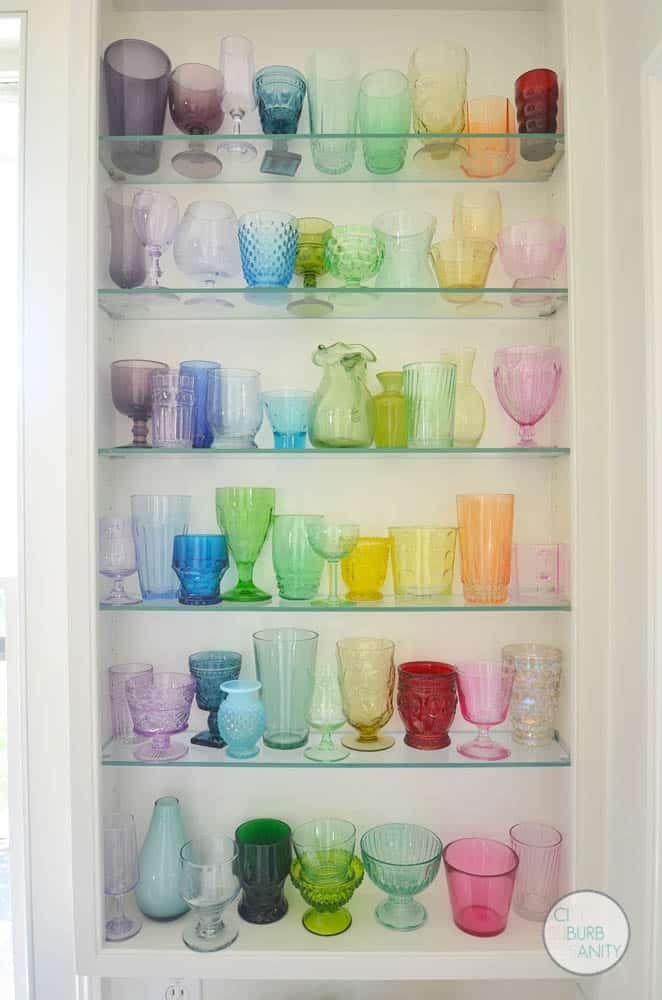 DIY rainbow glass collection