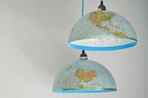 Turn a Dated Globe Into a Pair of Pendant Lights