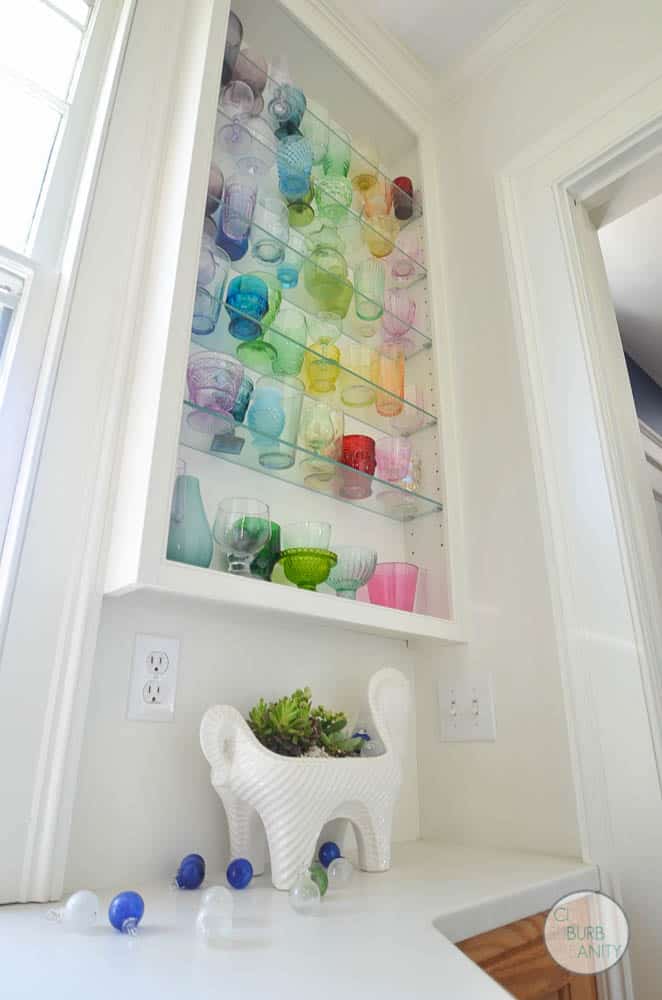 DIY rainbow glass collection