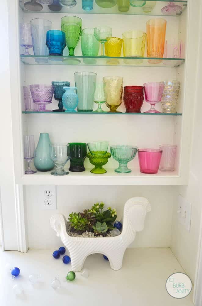 DIY rainbow glass collection