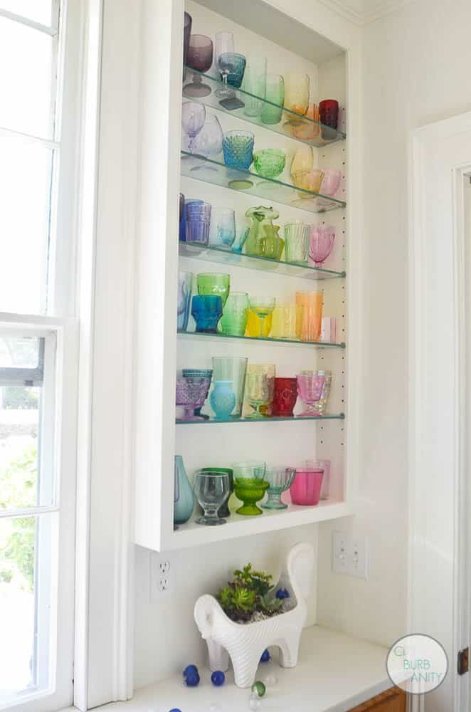 DIY rainbow glass collection