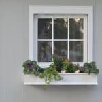 Backyard shed update- DIY window boxes.