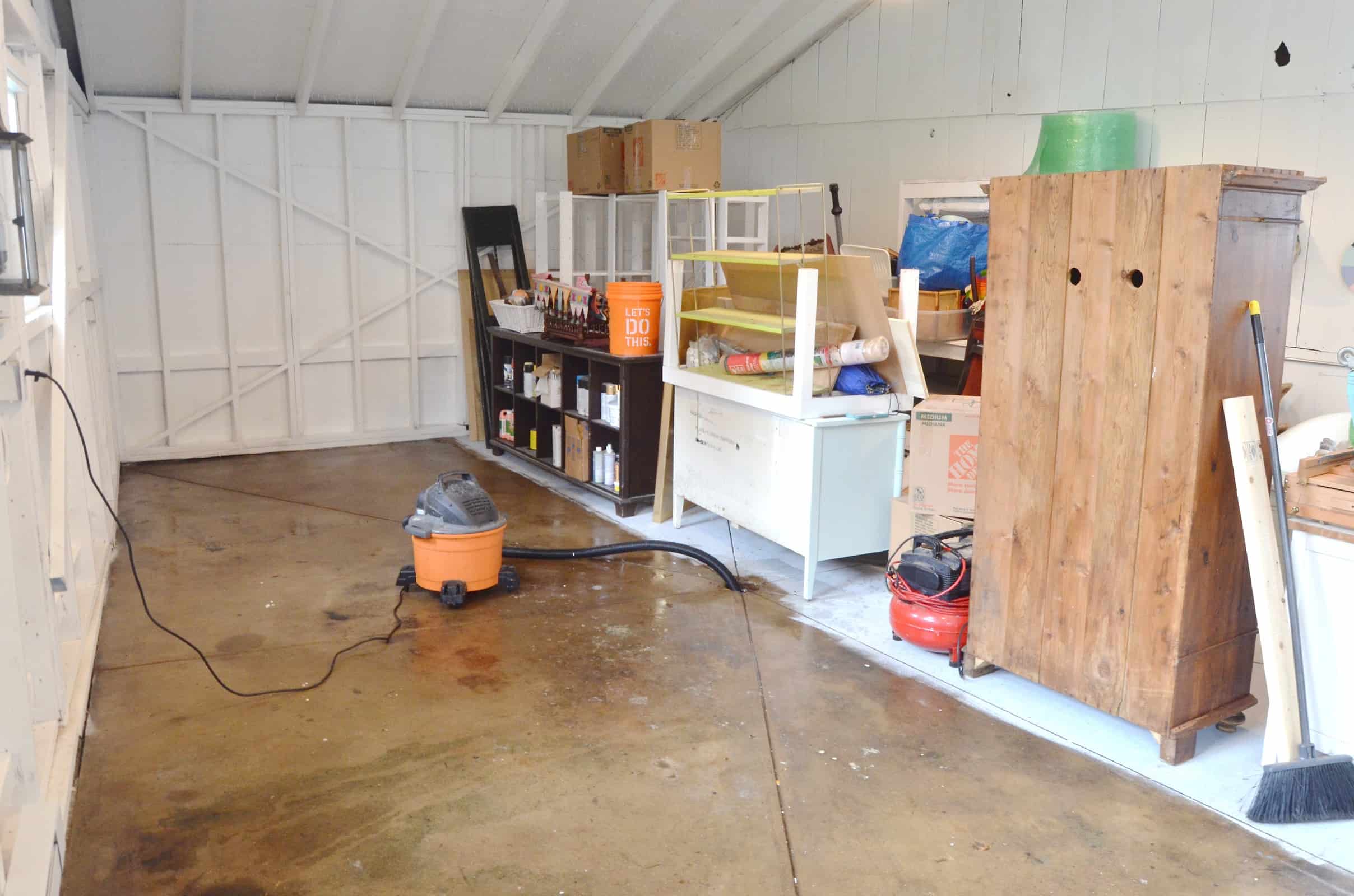 cleanedshedfloor At Charlotte's House