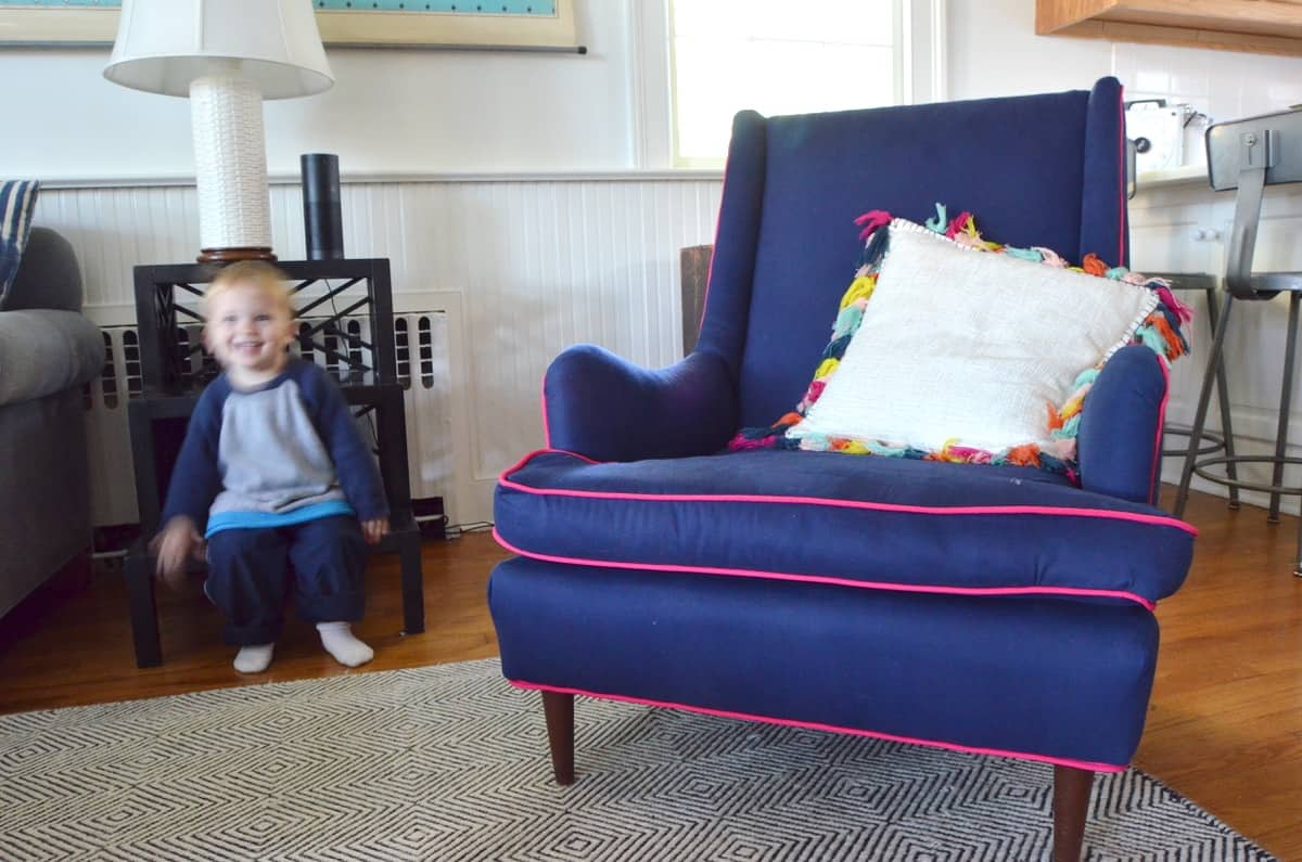 Upholstering My First Chair At, How To Reupholster A Dining Chair Cushion With Piping