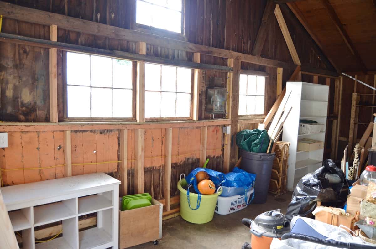 This rustic and rough backyard shed is about to get a FULL makeover as part of the One Room Challenge!