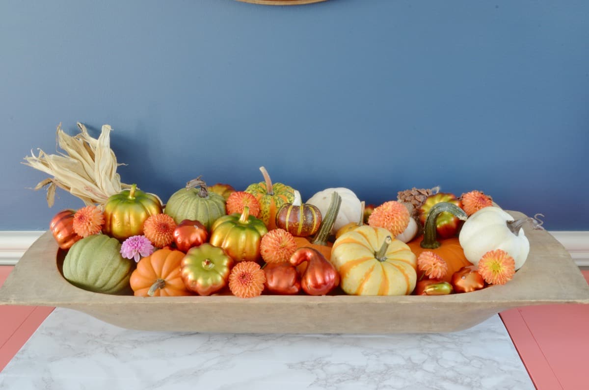 Pink and green and floral eclectic Thanksgiving tablescape.