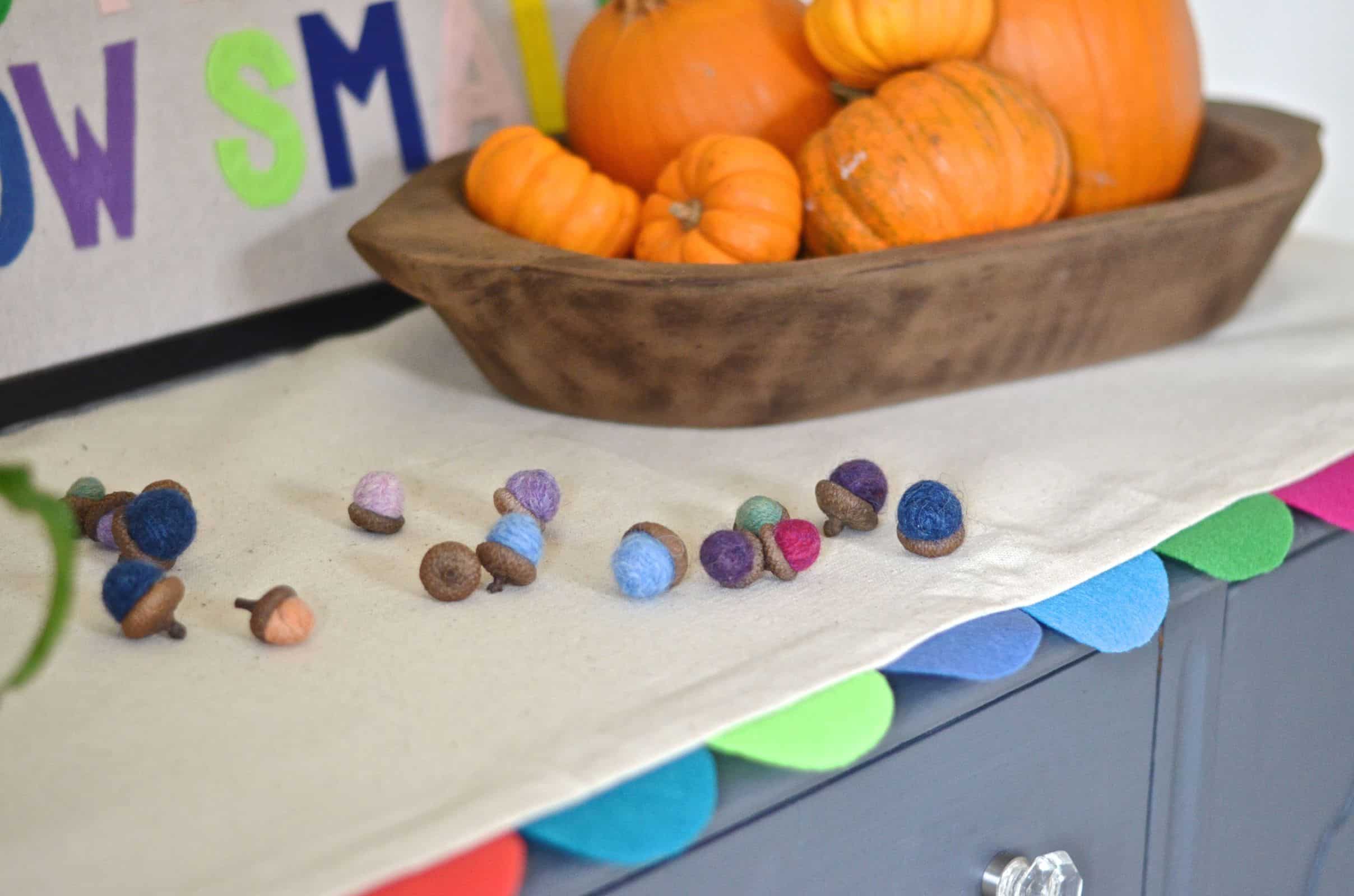 diy no sew colorful felt table runner