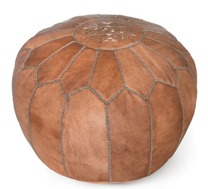 leather-pouf