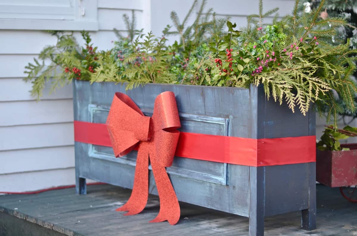 Decorating our New England front porch for Christmas, Connecticut Style.